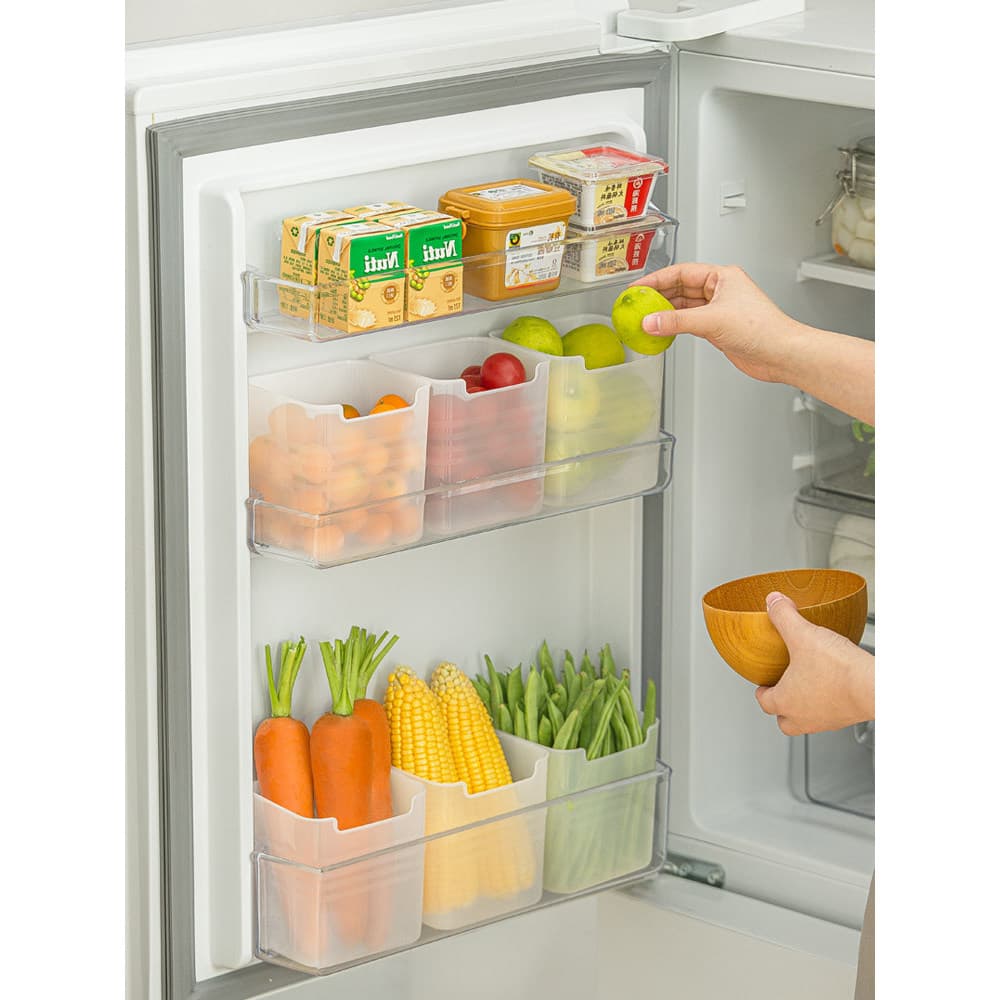 Caixa de armazenamento para porta lateral de geladeira, cozinha doméstica, porta interna, caixa de armazenamento de ovos