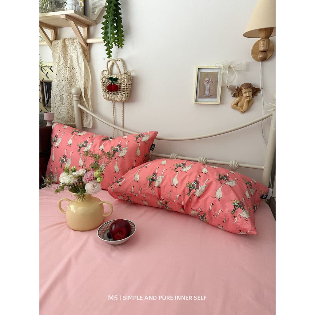 Estilo coreano único produto combinando algodão puro fronha par pacote travesseiro núcleo travesseiro couro único 48x74c