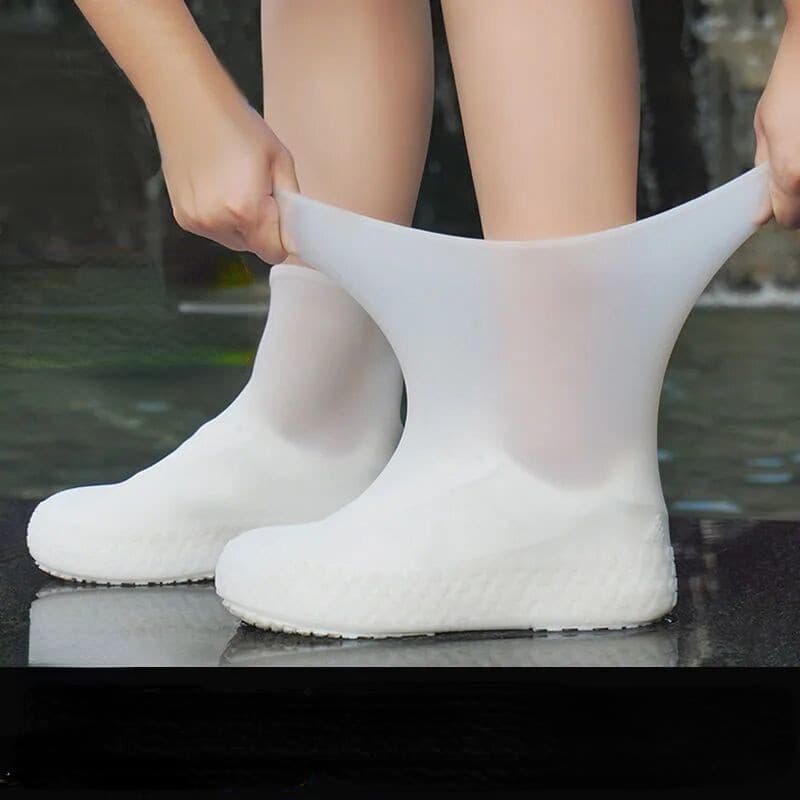 Capa de sapato impermeável ao ar livre portátil dia chuvoso impermeável antiderrapante anti-neve resistente ao desgaste