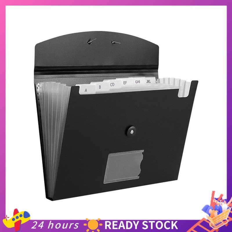 Organizador De Arquivo Accordian Pasta Expansível De 7 Bolsos Plástico Transparente Dentro