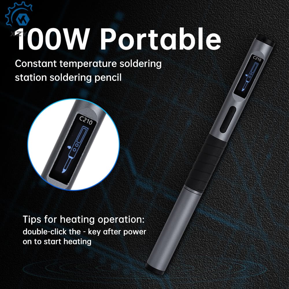 Ferro De Solda Elétrico Inteligente 100W Portátil Temperatura Constante Mesa Caneta
