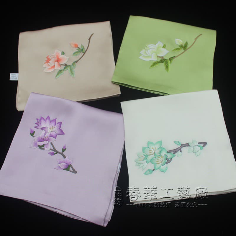 Suzhou lenço bordado dupla camada de seda bordado pequeno lenço quadrado seda amoreira Su bordado Handker
