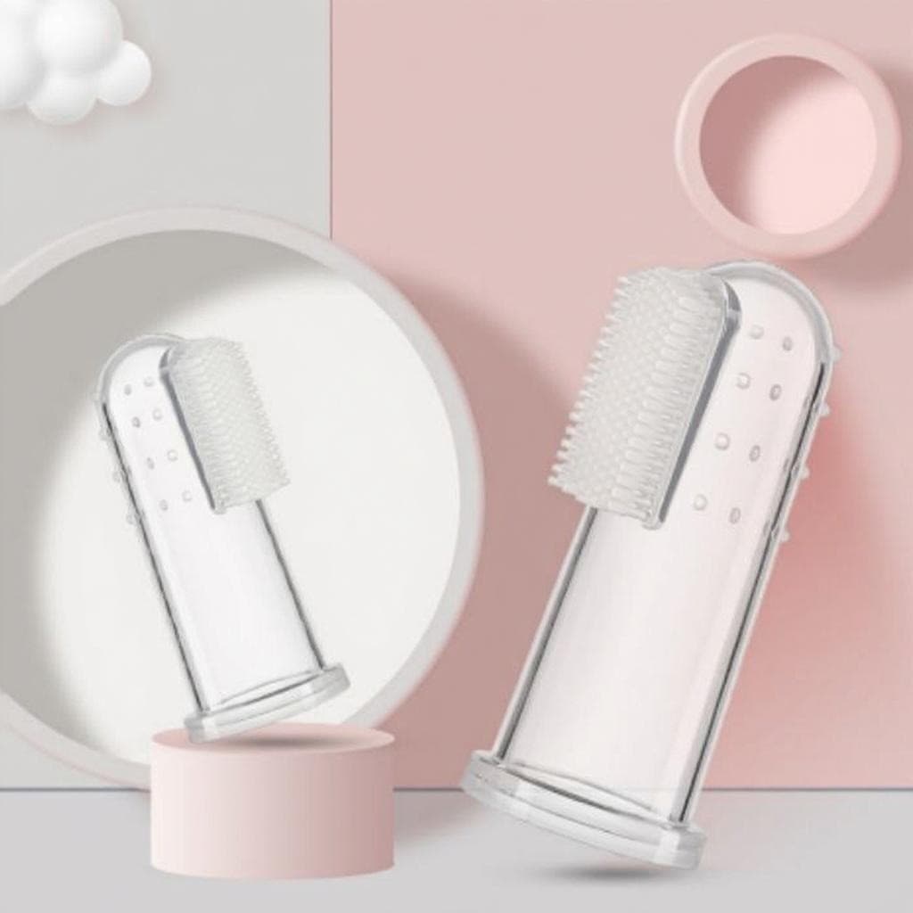 Escova de Dentes Dedeira de Silicone para Bebês e Pets