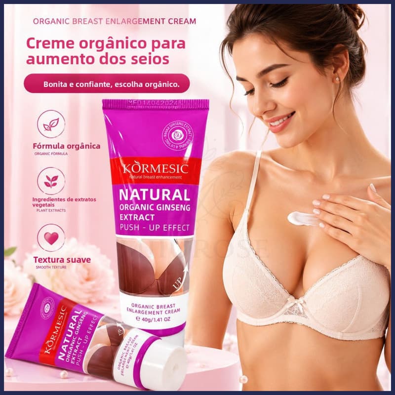 MIIUROSE Creme Orgânico para Aumento de Mama frasco grande, óleo essencial de rosa para firmar e levantar, anti-enve