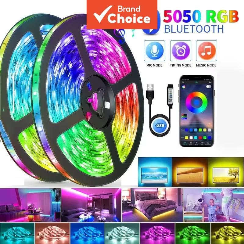 Fitas de LED Axus, Controle Remoto por Aplicativo, USB 5V, Fita Flexível, Luzes LED para TV, Decoração Natalina e Festas