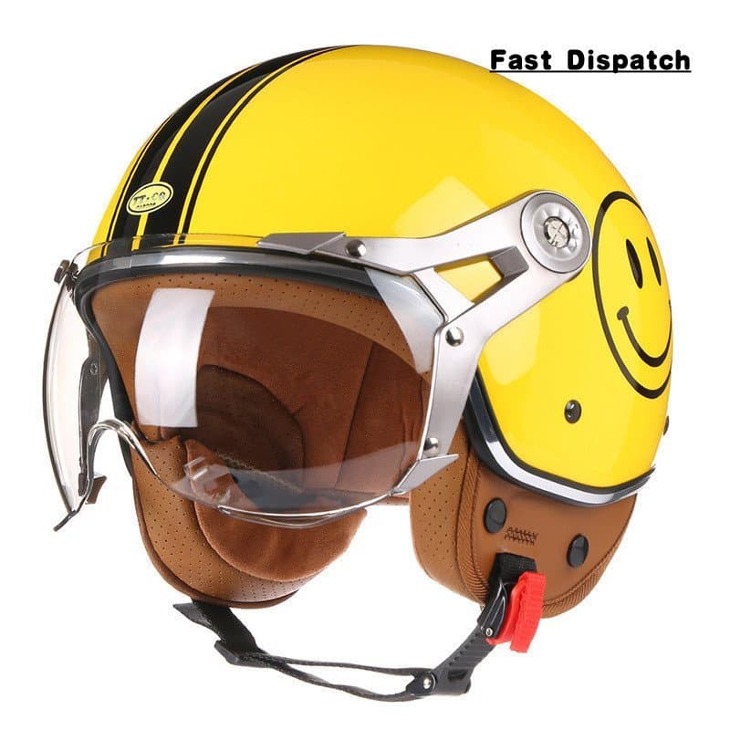 Capacete de Motocicleta, Capacete para Veículo Elétrico, Capacete Aberto, Unissex, Quatro Estações, Universal SMLO