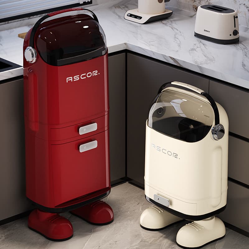 Lixeira de cozinha leve, luxo, alta qualidade, classificação de resíduos de cozinha doméstica, grande capacidade com tam