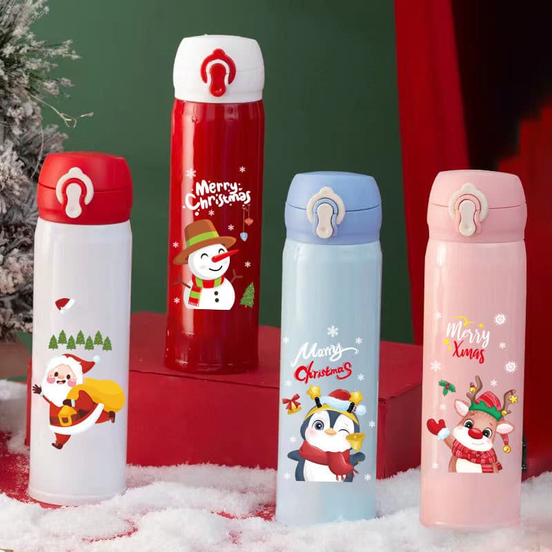 Copo de água papelaria copo térmico de natal de alto valor masculino feminino doméstico portátil 304 copo de água de aço