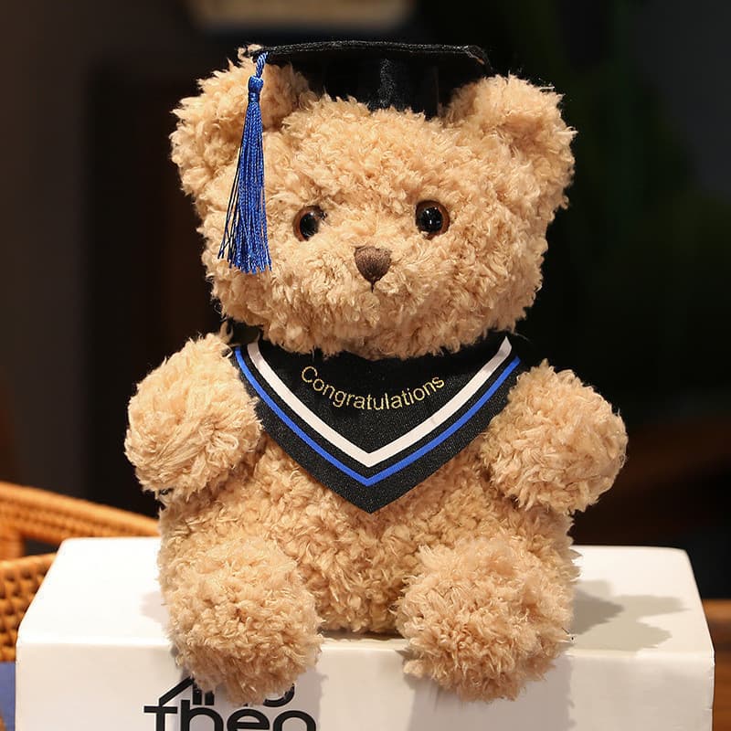Temporada de formatura boneca presente médico uniforme ursinho boneca urso frito boneca de pelúcia Dr. Dai Hat Bear pode