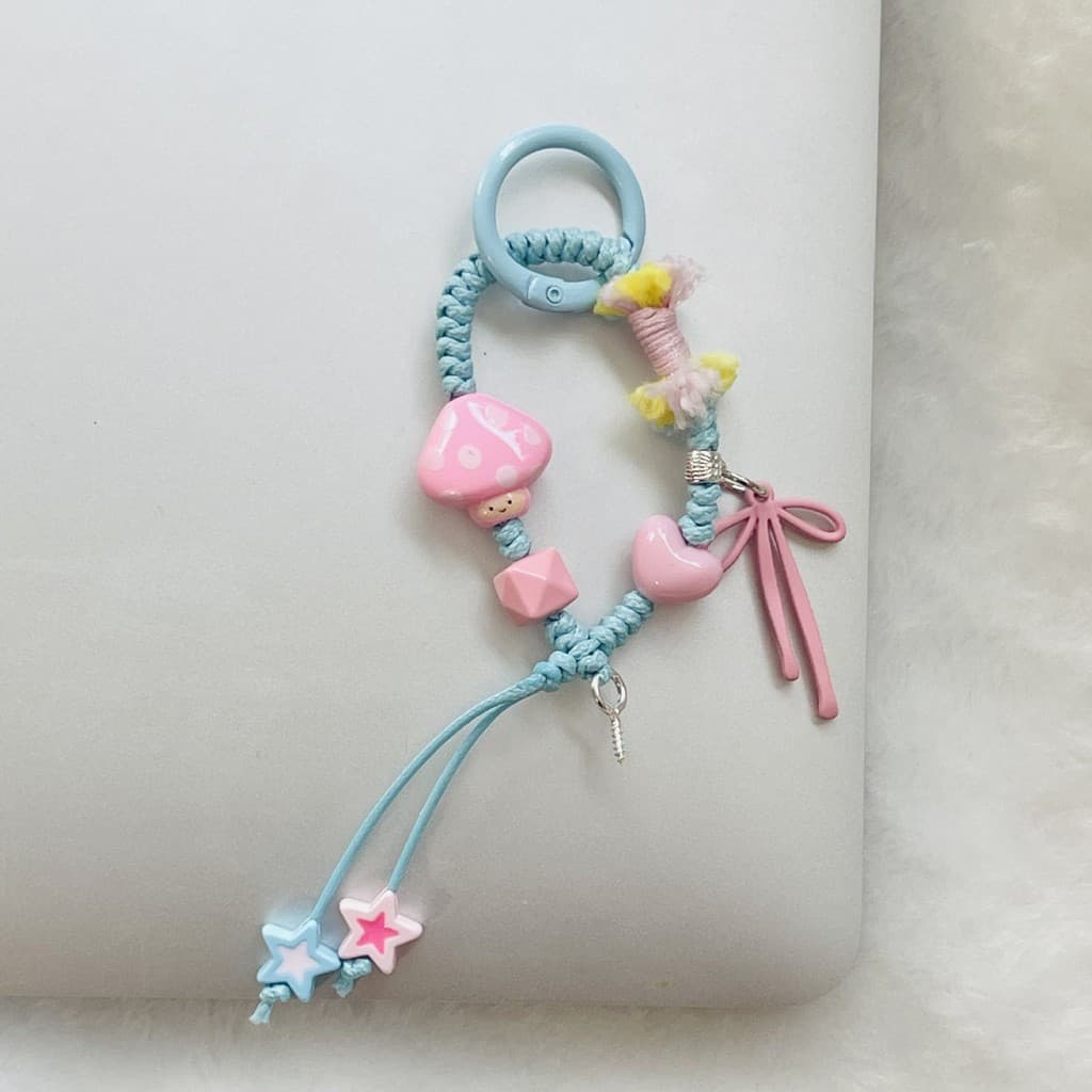 Design personalizado DIY, acessório artesanal para celular, bolsa, chaveiro, pingente fofo, feito à mão por influenciado