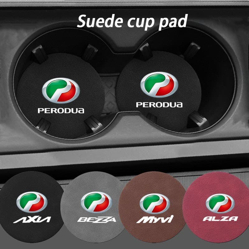 2 Unidades Perodua Almofada De Copo De Água De Pele De Carro Ranhura De Porta Decoração De Interiores Antiderrapante Viv
