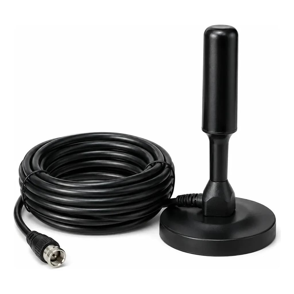 Antena Digital Portátil HDTV Base Magnética Smart Cabo 5m