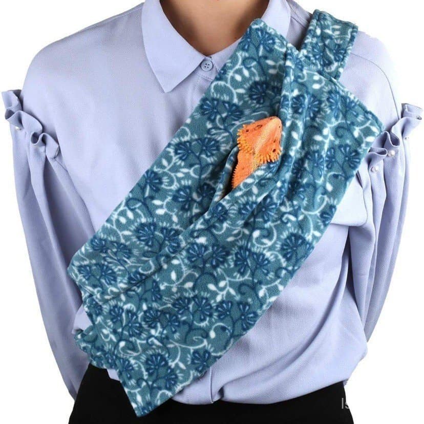 Bolsa de Transporte para Répteis, de Lã Macia, com Alça Ajustável para Dragão Barbudo, Lagarto e Outros Animais de Estim