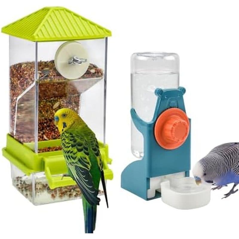 Alimentador Automático De Pássaros Rypet No-Mess , Acessórios Para Gaiola De Periquito | Verificação Acrílica Transparen