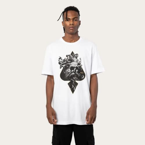 Camiseta Masculina Regular Mcd Poseidon Preto Branco