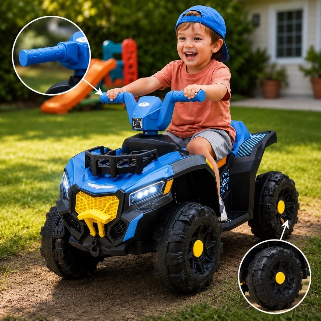 Quadriciclo Elétrico Infantil Baby Quad Criança Passeio Acelerador Presente Menino Menina Veiculo Motinha
