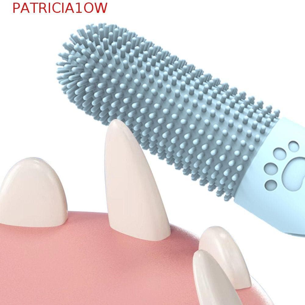 PATRICIA1OW Escovas De Dente Para Animais De Estimação , 360 ° Limpeza De Dentes De Silicone Pontas Dos Dedos , Durável
