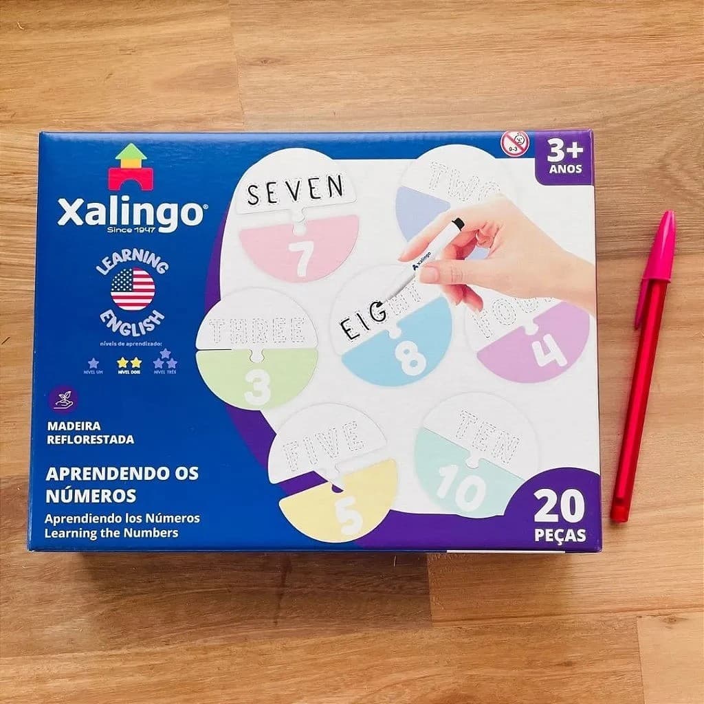 QUEBRA-CABECA Inglês 20 Peças Aprendendo os Numeros INGLES