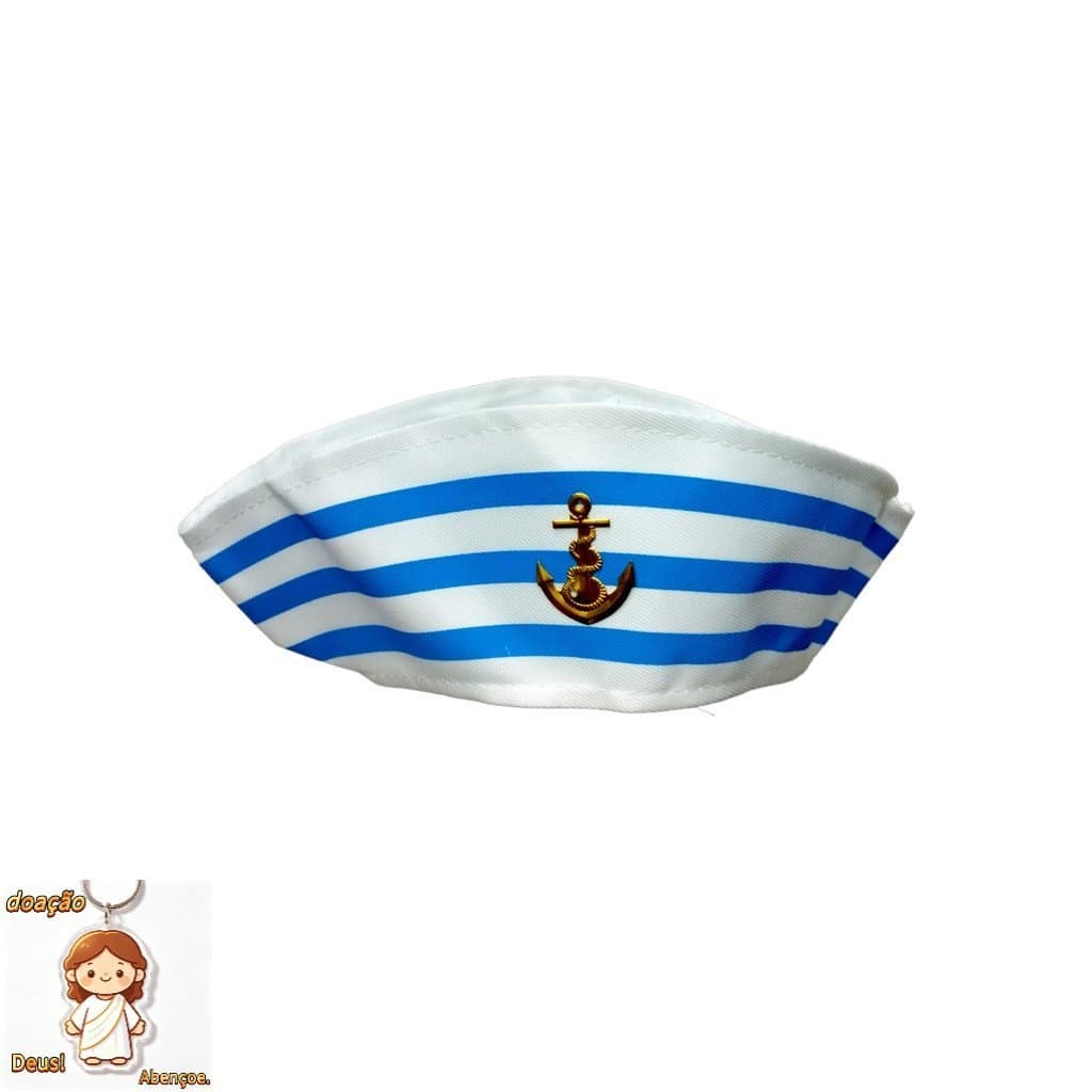 Chapéu de Marinheiro Marujo Azul Marinho para Fantasia de Carnaval