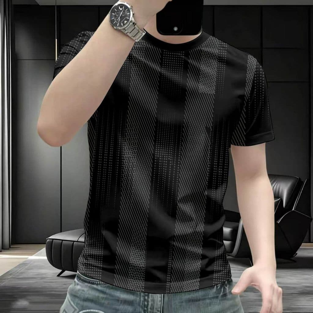 Camiseta Masculina Microelástica De Secagem Rápida De Seda Gelada , Peça Única , Resfriamento De Verão , Corrida , fitne