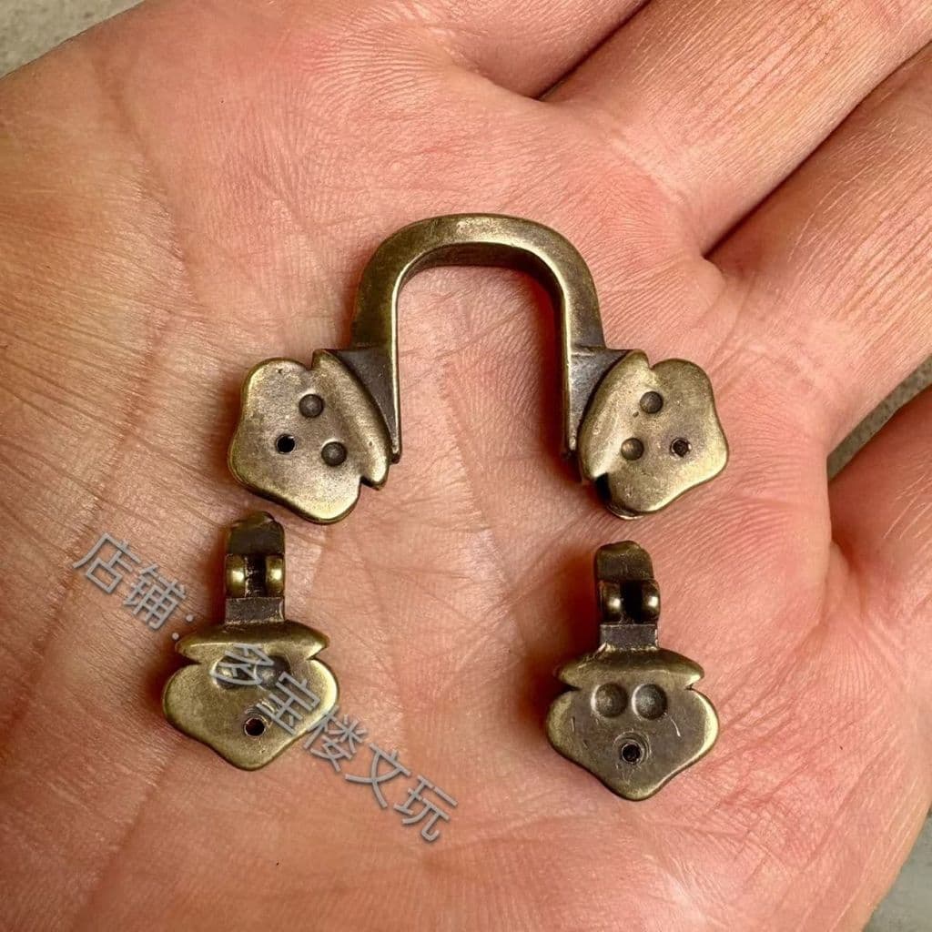 Armação de óculos de latão Vintage antigo de cobre puro, acessórios da República da China, ponte nasal, ponte, armação d