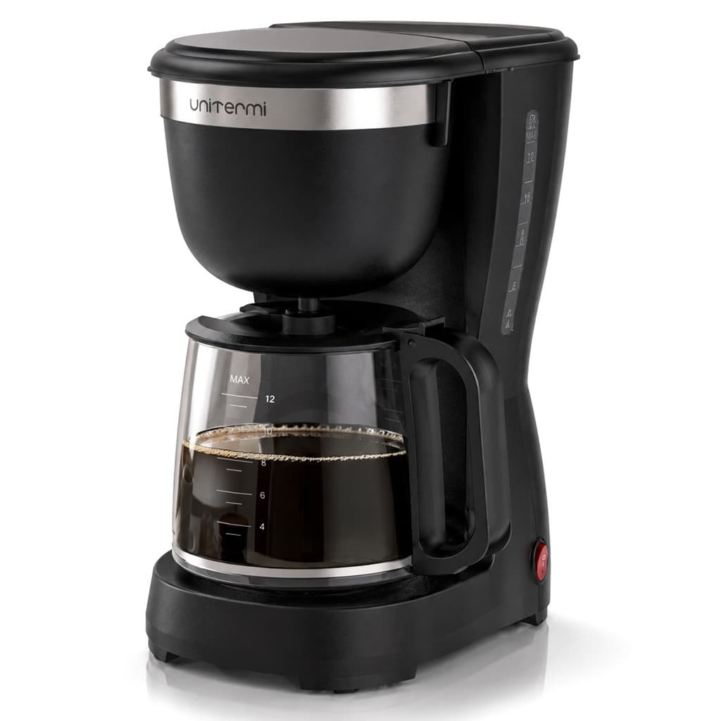 Cafeteira Elétrica Doméstica 1,2L Compacta 30 Xícaras Filtro Permanente Indicador Água - Unitermi