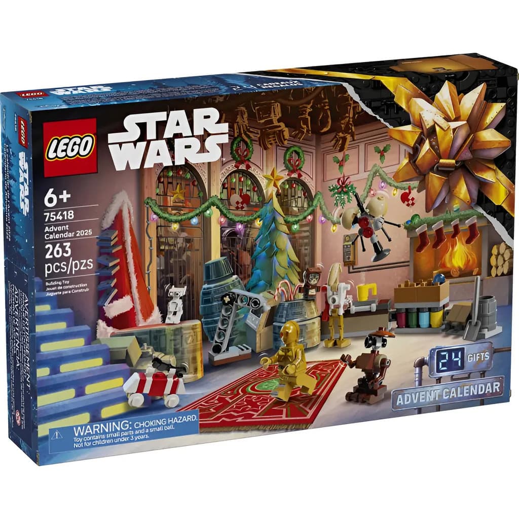 LEGO 75418 Star Wars Calendário Advento 2025 263 Peças Mini Construções para Montar e Descobrir ao Longo do Mês