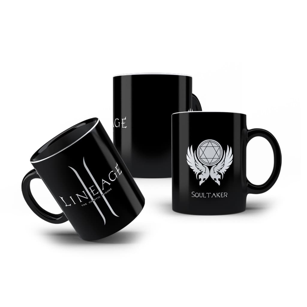 Caneca de Porcelana Preta Lineage 2 Class Soultaker 325mL