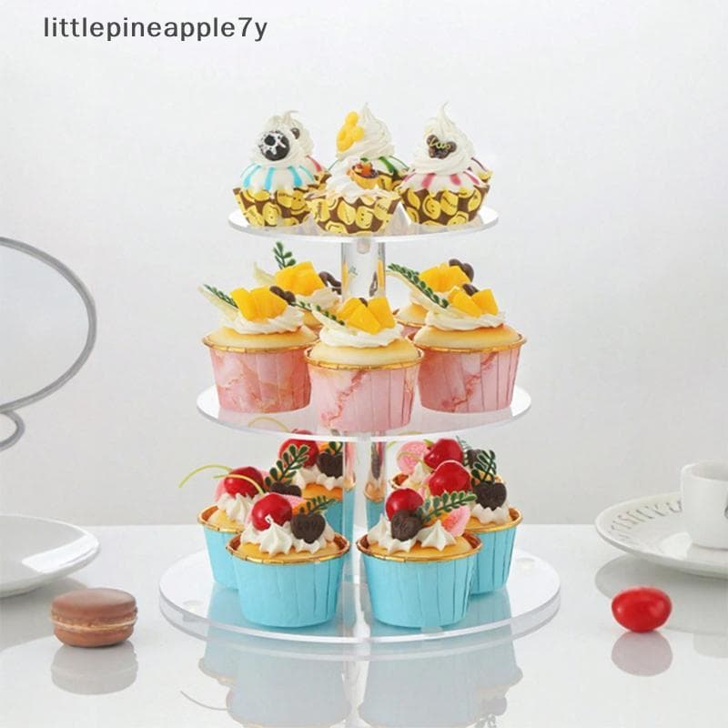 Pequeno Suporte De Cupcake Acrílico De 3 A 5 Camadas-Exibição De Sobremesa Transparente Para Festa De Aniversário De Cas