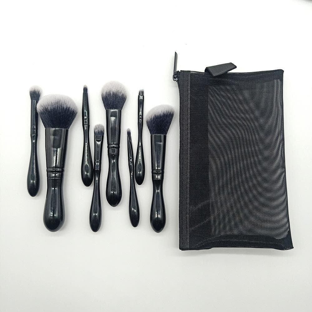 Conjunto de 8 pincéis de maquiagem de cintura pequena para iniciantes, ferramentas de beleza Super macias, pincel portát