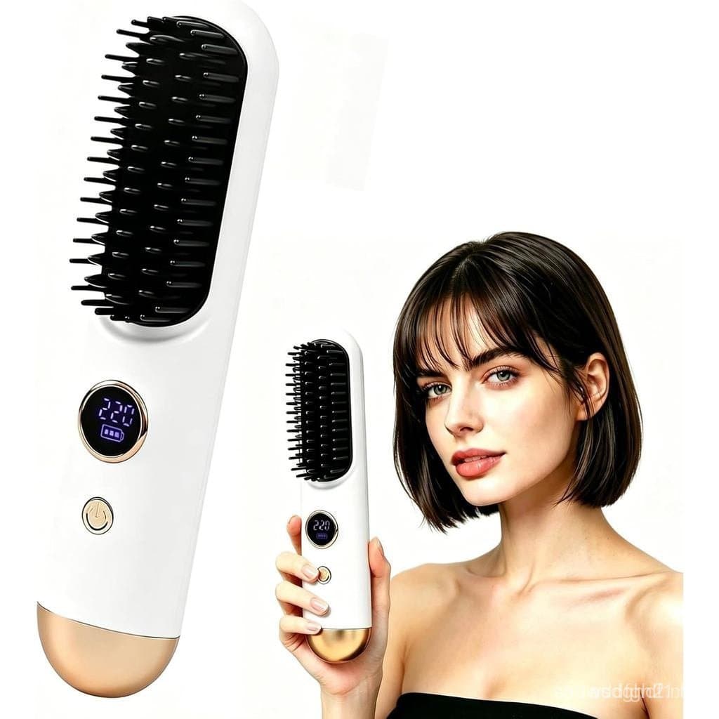 2026 Novo Estilo de Escova Alisadora de Cabelo Sem Fio para Viagem, Mini Alisador de Cabelo Portátil para Mulheres, Temp