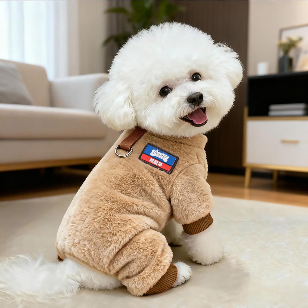 Roupas para cães outono inverno engrossado tração quente roupas de quatro patas Teddy Bichon Pomeranian pequeno cão anim