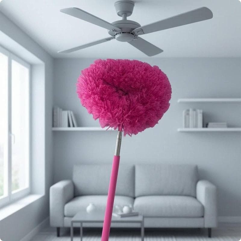 [Fineblue] Espanador De Limpeza De Ventilador De Microfibra Com Alça Telescópica Limpador De Lacunas Multiuso Para Canto