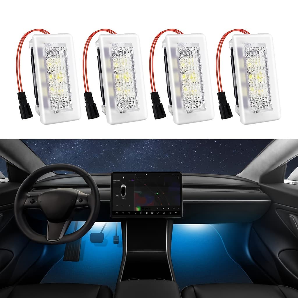 4 Pçs LED Luz Da Porta Do Carro Para Tesla Modelo 3 Yxs Interior Sob A Lâmpada De Cortesia Substituição Acessórios Autom