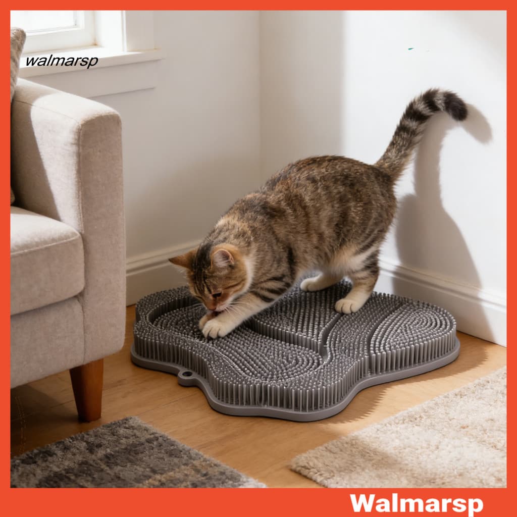 [WMP] Auto Groomer Para Gatos Com Ventosas-Purificador De Casaco Arranhador Massagem Suave Remoção De Pele Alívio Do Est