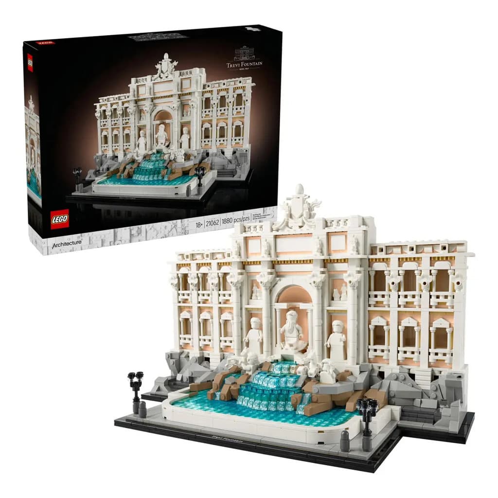 LEGO 21062 Architecture Fontana di Trevi 1880 Peças Kit de Construção Colecionável para Fãs de Arquitetura