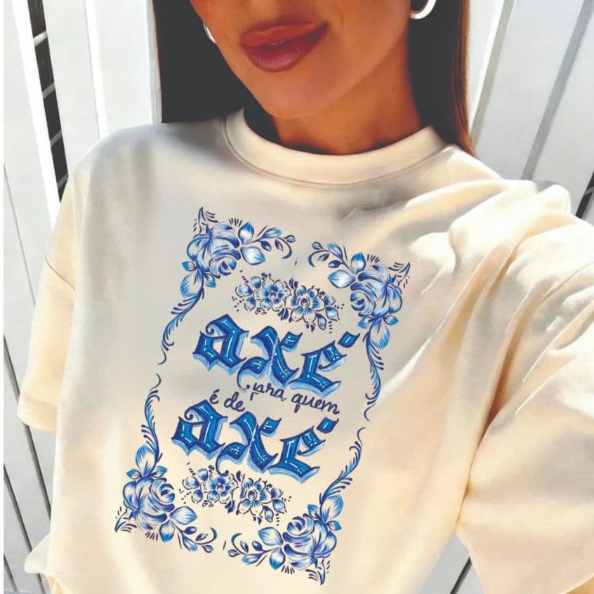 Camiseta t-shirt 100%algodão blusa feminina estilosa umbanda força namaste axé pra quem é de axé