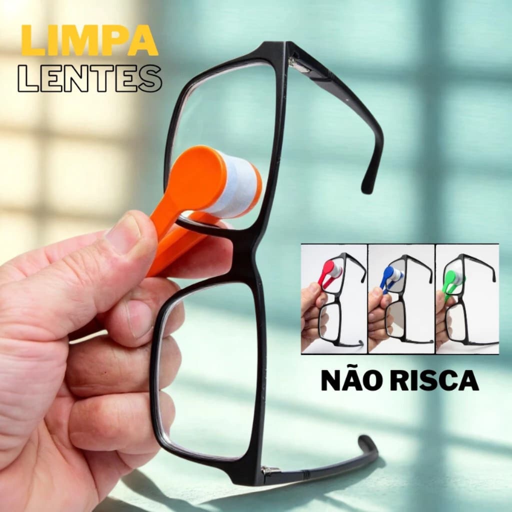 Limpador de Lentes para Óculos Super Macio – Portátil, Antirrisco e Eficiente