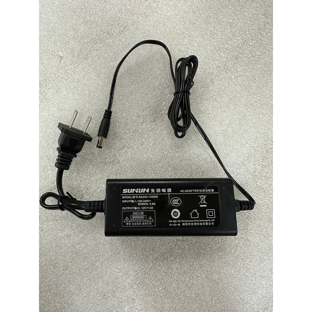 Original SUNUN Leader 12V2A Adaptador de alimentação Roteador Set-Top Box Cabo de alimentação SA24BD-120200