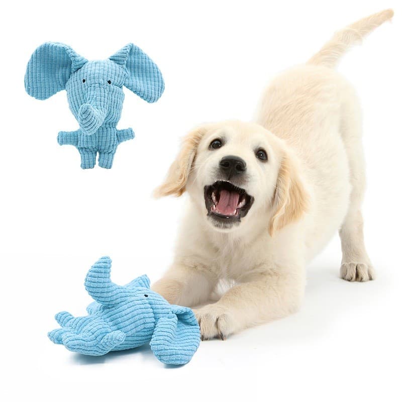 Brinquedo de Elefante de Pelúcia com Som para Cães, Modelo Macio para Interação · Coleção Horizonte