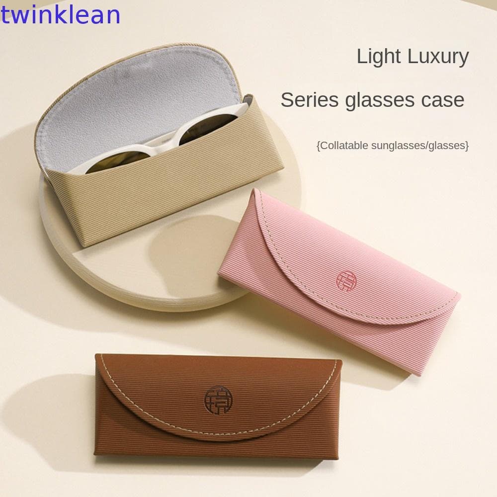Estojo De Óculos TWINKLEAN Pu , Caixa , Manga De Sol , Bolsa Suporte