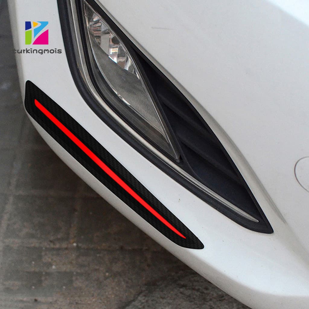 Front Bumper Protector Easy Installation Guard 1 Pair Universal Car Strips Anti-collision Anti-scratch Protective Strip