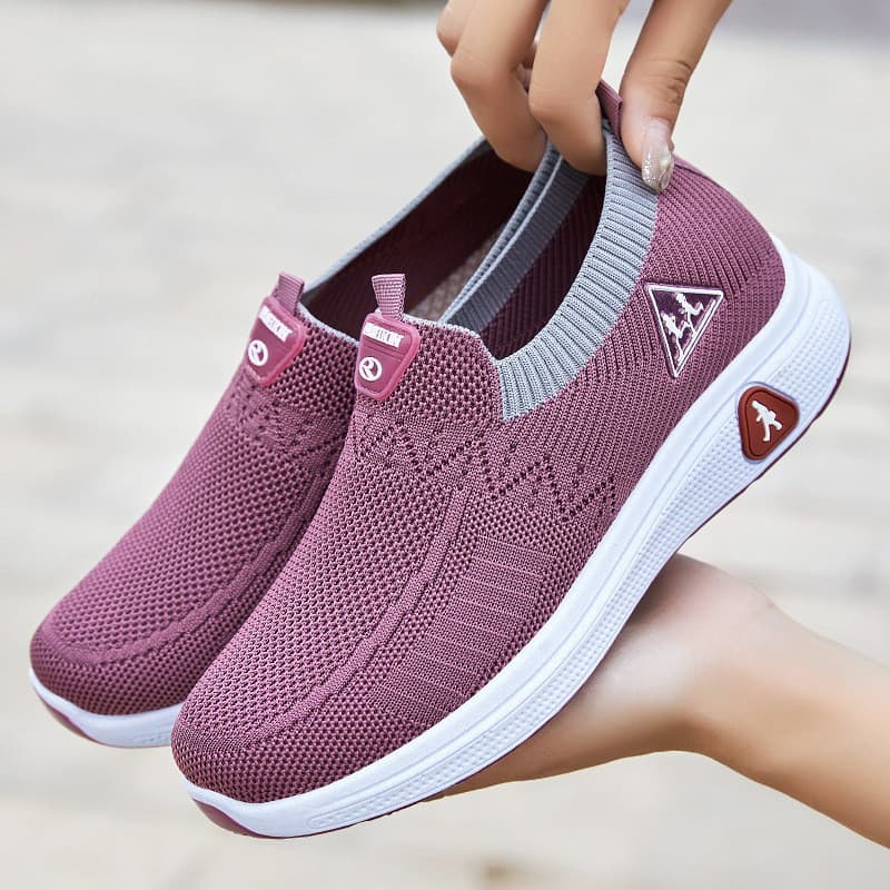 Sapatos Femininos Ortopédicos de Plataforma Esportivos Elásticos Impermeáveis Confortáveis para Caminhada Casual