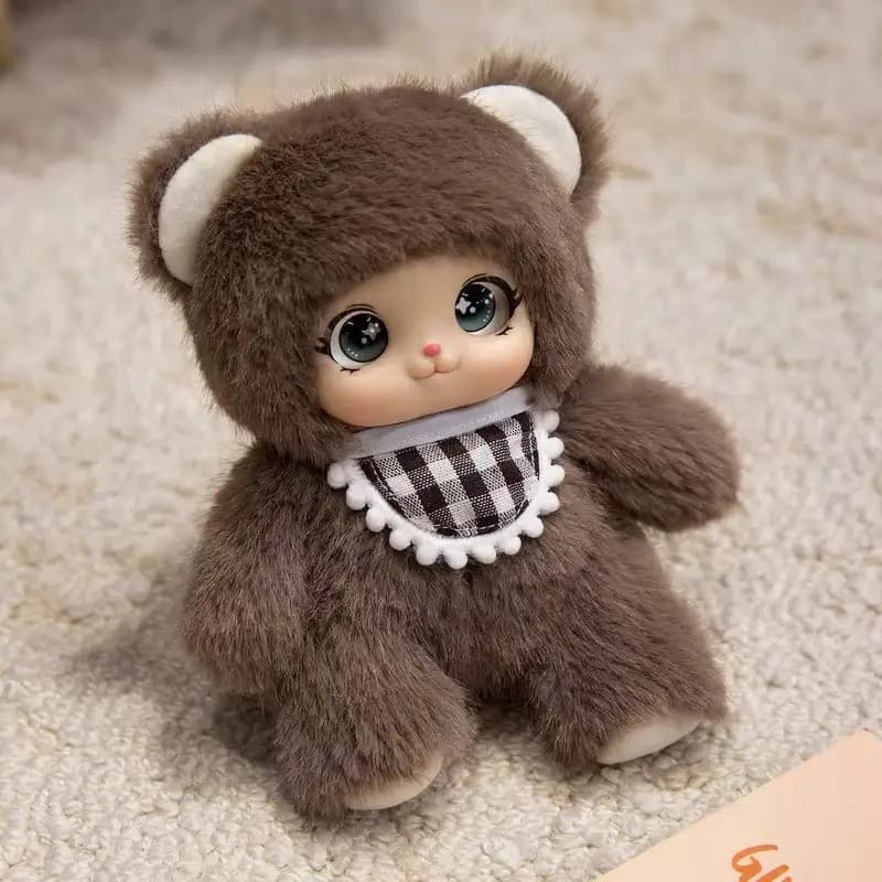 18cm Kawaii Animais Bonitos Vinil Rosto Brinquedos De Pelúcia Pingente Coelho Urso Ovelha Presente Para Entusiastas Cria