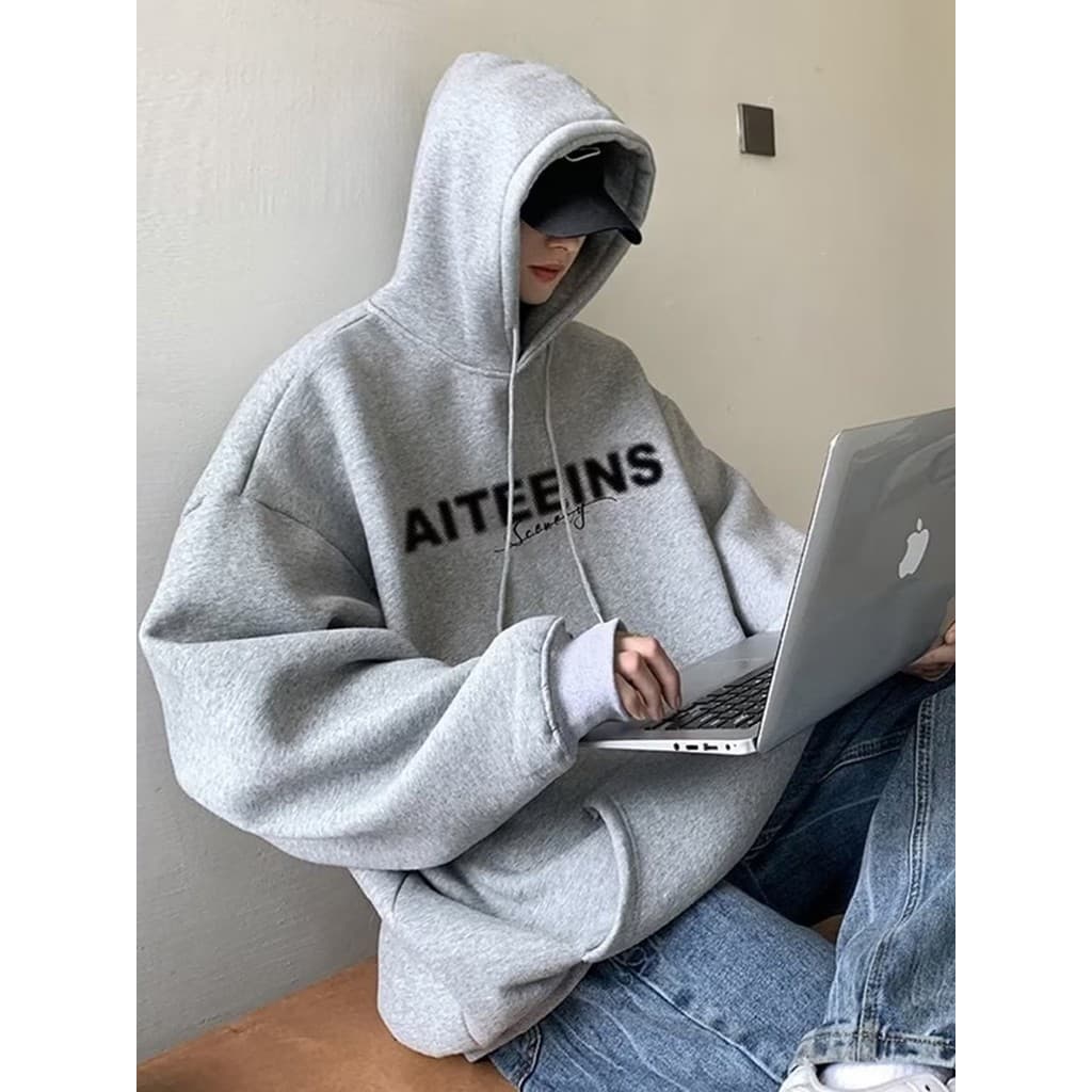 Moletom masculino outono inverno estilo americano lã pesada moletom com capuz 2024 novo oversize Street Wear casal jaque