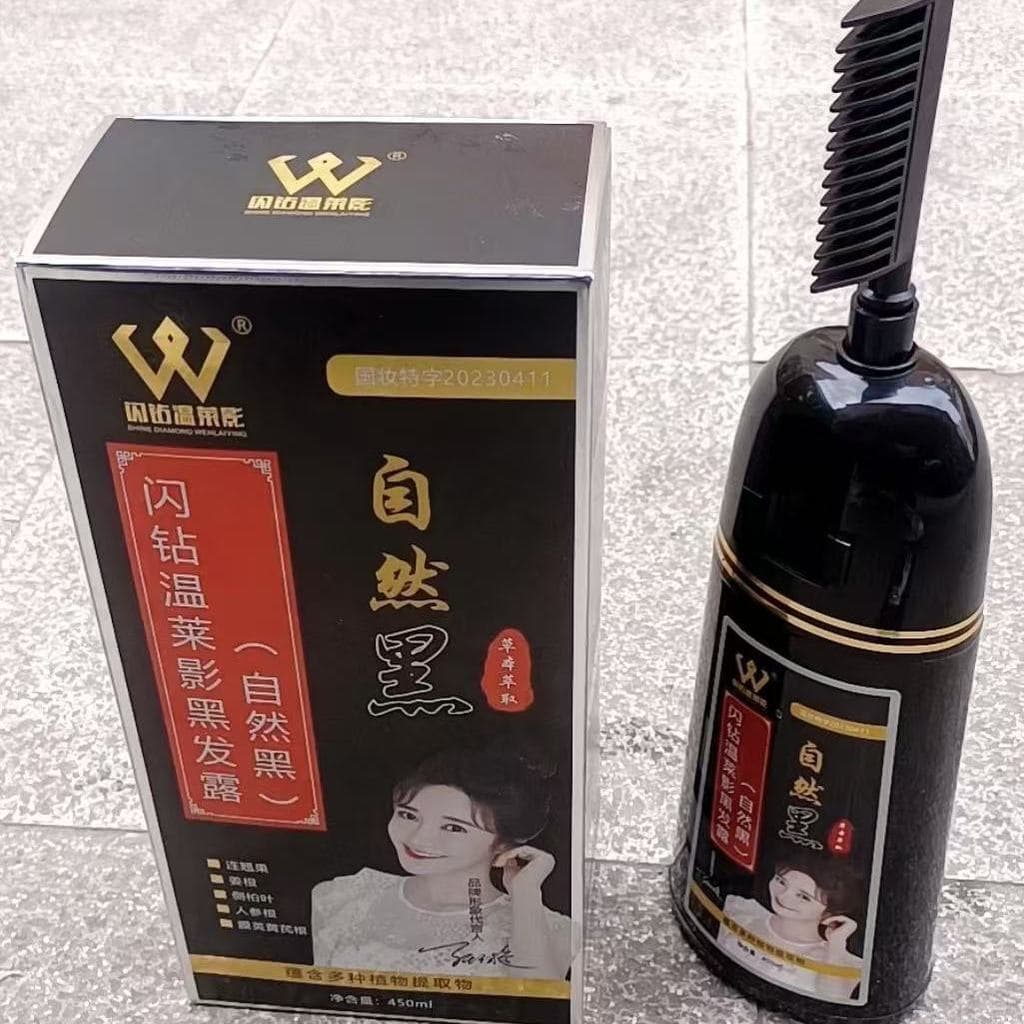 Um pente preto tintura de cabelo creme planta capa cabelo branco um pente cor tintura de cabelo você mesmo tintura não g