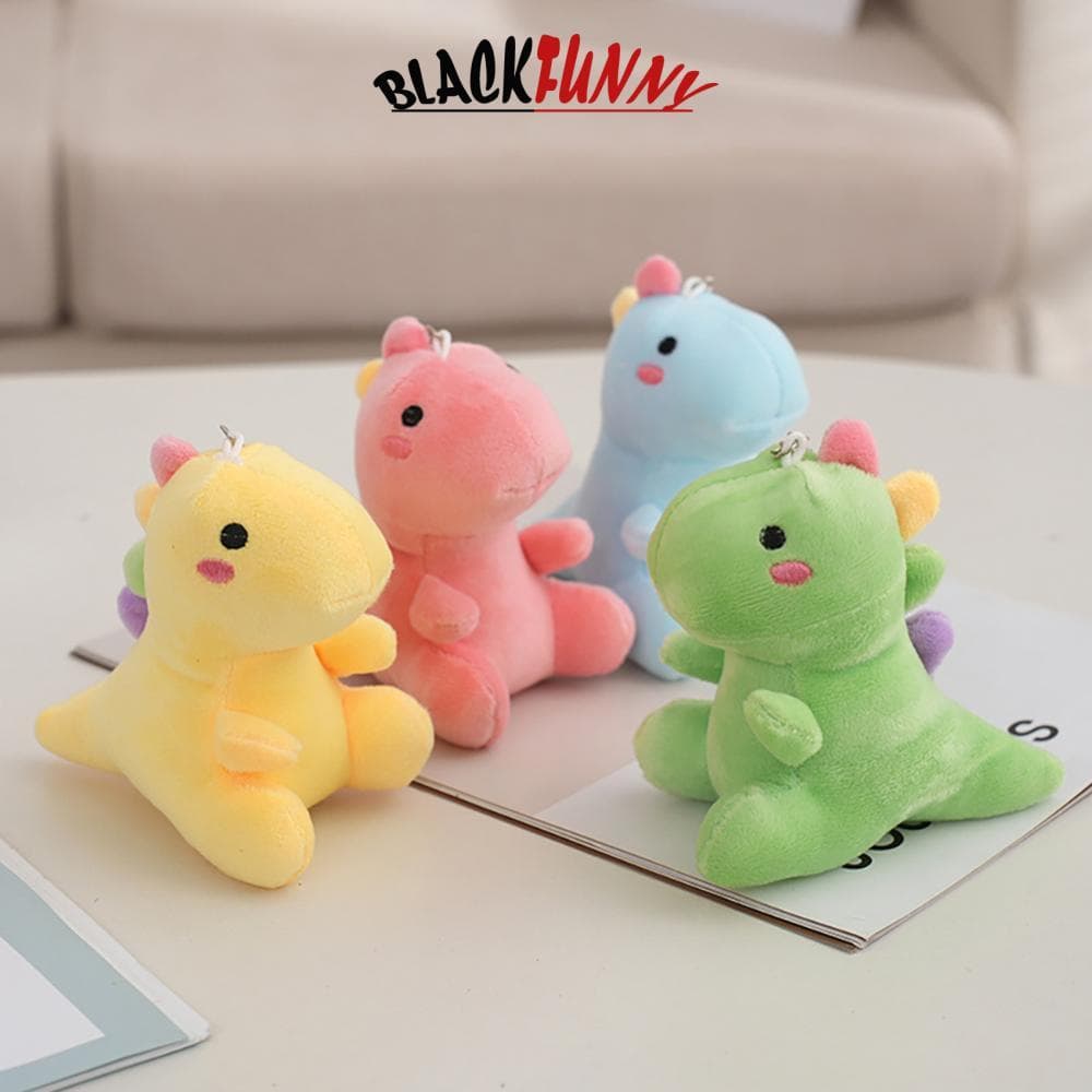 BLACKFUNNY 12cm Bonito Dinossauro Boneca De Pelúcia Brinquedos Pingente Saco Acessórios Chaveiro Carro Presentes Das Cri
