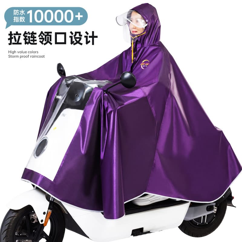 Capa de chuva para veículo elétrico, bateria, motocicleta, Extra espessada, homens, mulheres, adultos, equitação, zíper,