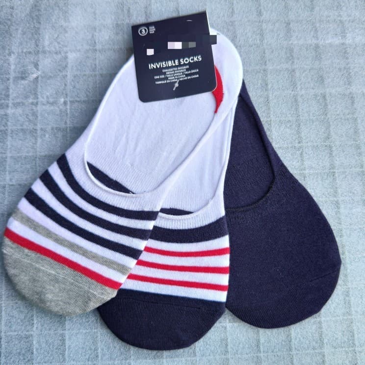 Exportado para os estados unidos listrado marca masculina barco meias de algodão invisível 3 pares listrado meias invisí