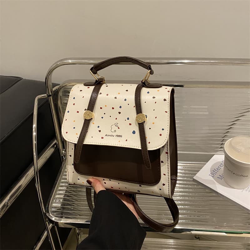 Mochila feminina Retro estilo literário Casual nicho Design estudante classe mochila High-End pequena mochila de viagem
